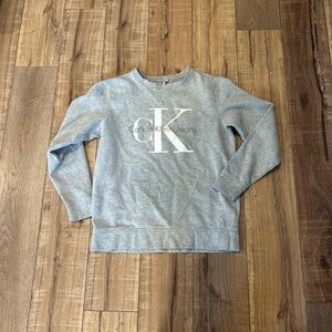 Vintage Calvin Klein Heather Gray Logo Sweatshirt